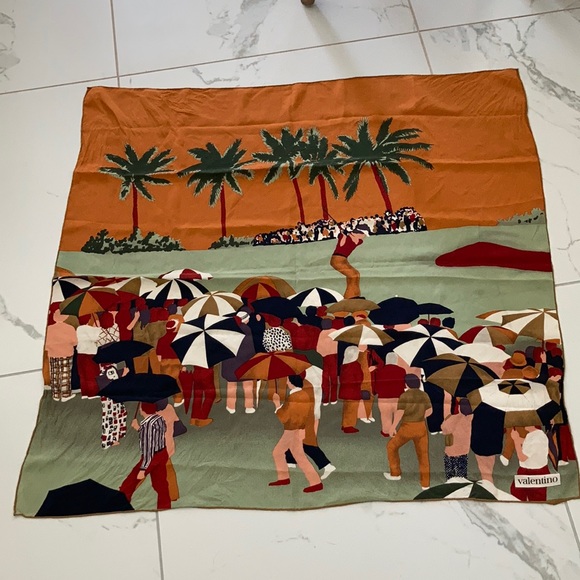 Valentino Accessories - Valentino Large Golf tournament scarf 🧣 silk